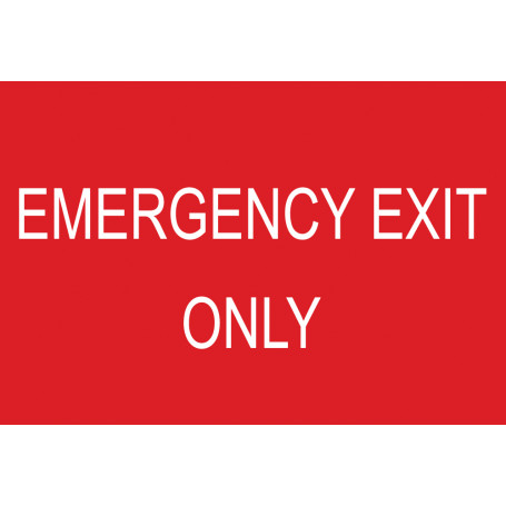 EMERGENCY EXIT ONLY - Sign 250 x 170mm