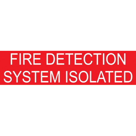 Fire detection system isolated