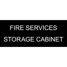 FIRE SERVICES STORAGE CABINET - Sign 150 x 60mm