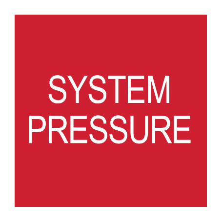 System Pressure - Traffolyte Label 50mm x 50mm