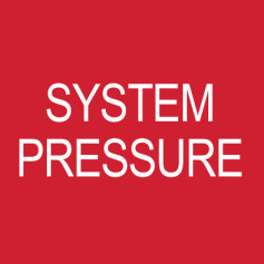 System Pressure - Traffolyte Label 50mm x 50mm