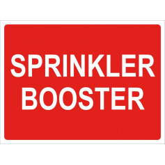 Sprinkler Booster - Metal Sign - 300 x 225mm