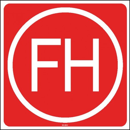 FH -(FIRE HYDRANT IN CIRCLE) 200Wx 200Hmm - VINYL STICKER