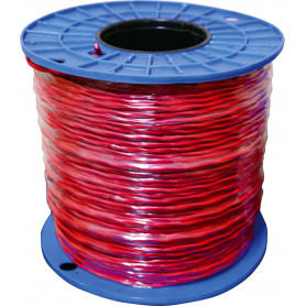 TWISTED Red Twin Fire Cable - 1.0mm - 500m Roll