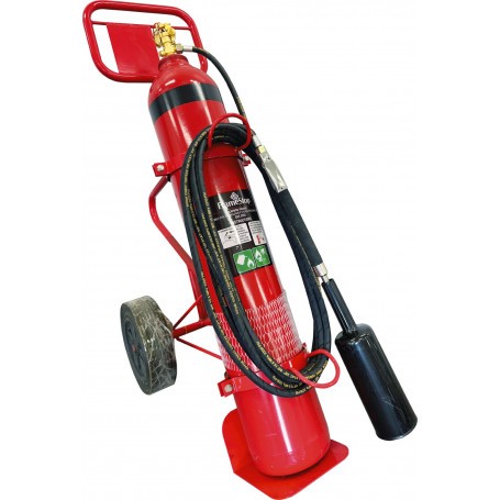 FLAMESTOP 22KG CO2 Mobile Extinguisher - Solid Rubber Wheel