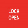 Lock Open - Traffolyte Label 50mm x 50mm