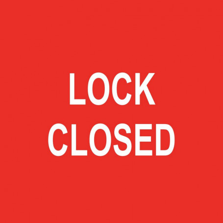 Lock Closed - Traffolyte Label 50mm x 50mm