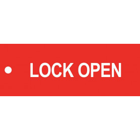 Lock Open - Traffolyte Label 80mm x 30mm