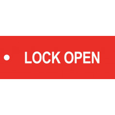 Lock Open - Traffolyte Label 80mm x 30mm