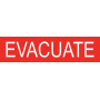 Evacuate Sign for VADs or VWDs - Red