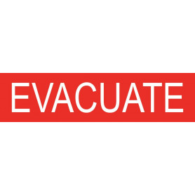 Evacuate Sign for VADs or VWDs - Red