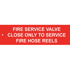 Fire Service Valve Sign