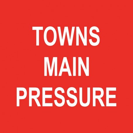 Towns Main Pressure - Traffolyte Label 50mm x 50mm