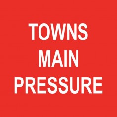 Town Main Pressure - Traffolyte Label 50mm x 50mm