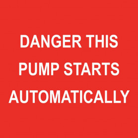 Danger This Pump Starts Automatically