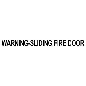 750 x 80mm Warning - Sliding Fire Door Signs - Multiple