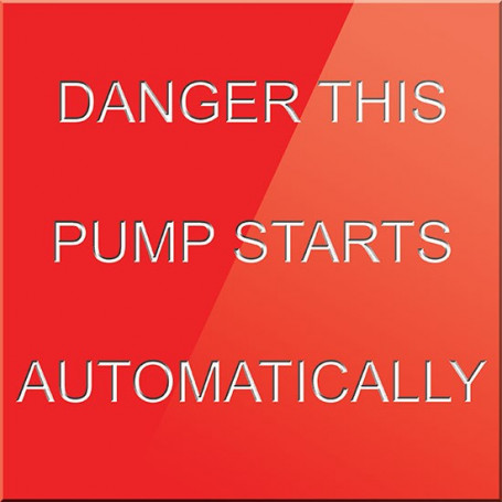 Danger This Pump Starts Automatically