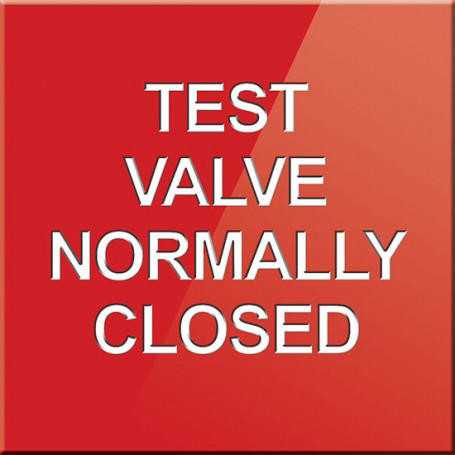 Test Valve Normally Closed