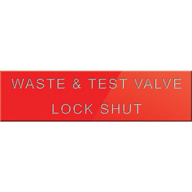 Waste & Test Valve Lock Shut