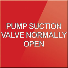 Pump Suction Valve Normally Open