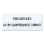 Traffolyte Sign - Fire Services AS1851 Maintenance Cabinet WHITE