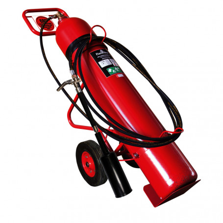 FLAMESTOP 45KG CO2 Mobile Extinguisher - Solid Rubber Wheel