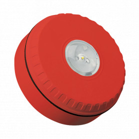 Ceiling Mount Visual Warning Device - Red Body with Red Lens