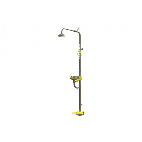 Combination Shower, Hand/Foot Operated Eye Wash