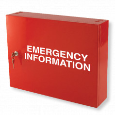 Emergency Information Cabinet - Red