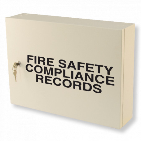 Fire Safety Compliance Records Cabinet - Milk White