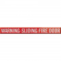 750 x 80mm Warning - Sliding Fire Door Signs