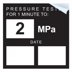 Pressure Test - 2 MPA Sticker