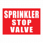 Fire Sprinkler Stop Valve (Words) - Red