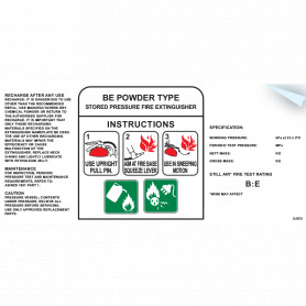Portable Extinguisher Label - DCP BE
