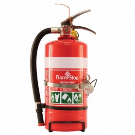 FlameStop 2.5kg Stainless Steel Heavy Duty ABE Powder Type Portable Fire Extinguisher