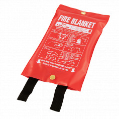 Small 1m x 1m Fire Blanket - Soft Plastic Pouch