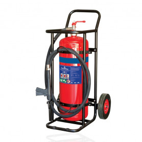 FLAMESTOP 30 LITRE Alcohol Resistant Mobile Extinguisher - Solid Rubber Wheel