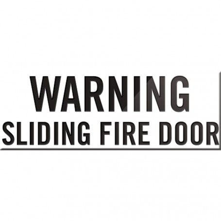 500 x 180mm Warning Sliding Fire Door 2 Rows