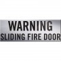500 x 180mm Warning Sliding Fire Door 2 Rows