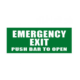Emergency Exit - Push bar to open