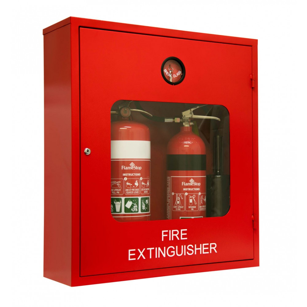 Double Fire Extinguisher Cabinet Metal Heavy Duty