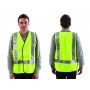 Fluoro Yellow H Back Safety Vest - Day/Night Use - Medium