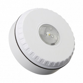 Ceiling Mount Visual Warning Device - White Body with Red Lens