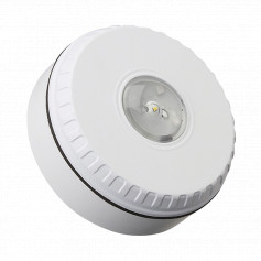 Ceiling Mount Visual Warning Device - White Body with Red Lens