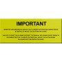 Important Notice Sign to go Near Gas Cylinder – Yellow Background