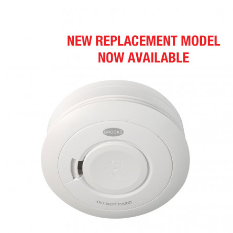 10 Year Lithium Cell Battery Powered Photoelectric Smoke Alarm with Hardwire Interconnect