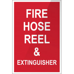 Fire Hose Reel & Extinguisher Plastic Sign