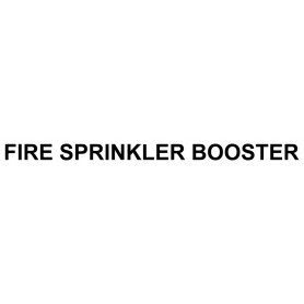 Vinyl Cut - Fire Sprinkler Booster