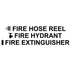 Vinyl Cut - Fire Hose Reel Fire Hydrant Fire Extinguisher
