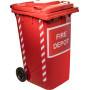 Fire Depot Red Bin - 240L - EMPTY